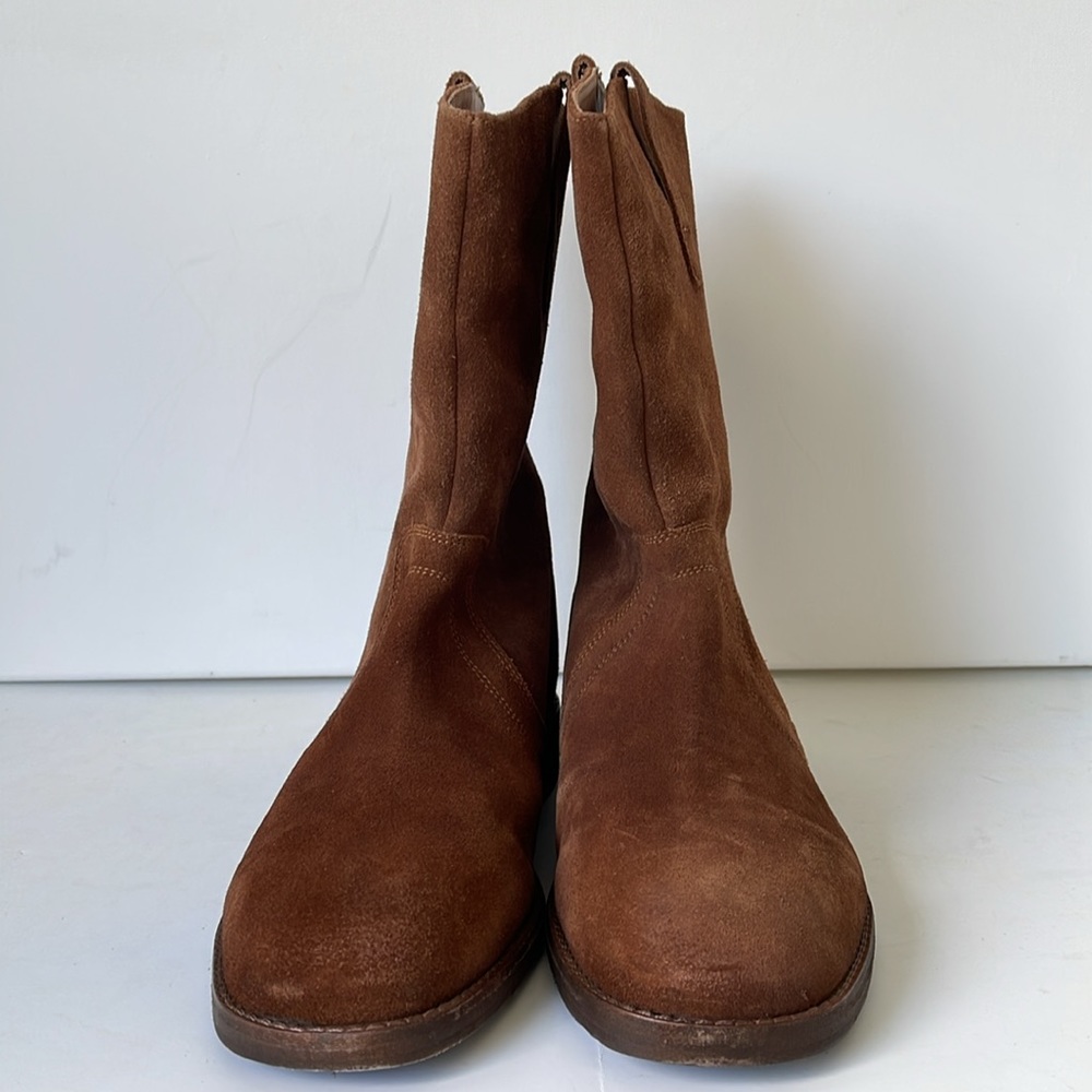 Free People Easton Suede Equestrian Bootie Women’s 9.5M Brown Pull-On Western - Picture 4 of 11